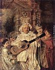 Jean-antoine Watteau Canvas Paintings - Gilles and his Family